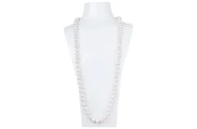 White Freshwater Pearl Long Necklace 9-10mm