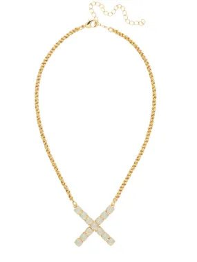 X Initial Rope Pendant Necklace - NFK43BGWO