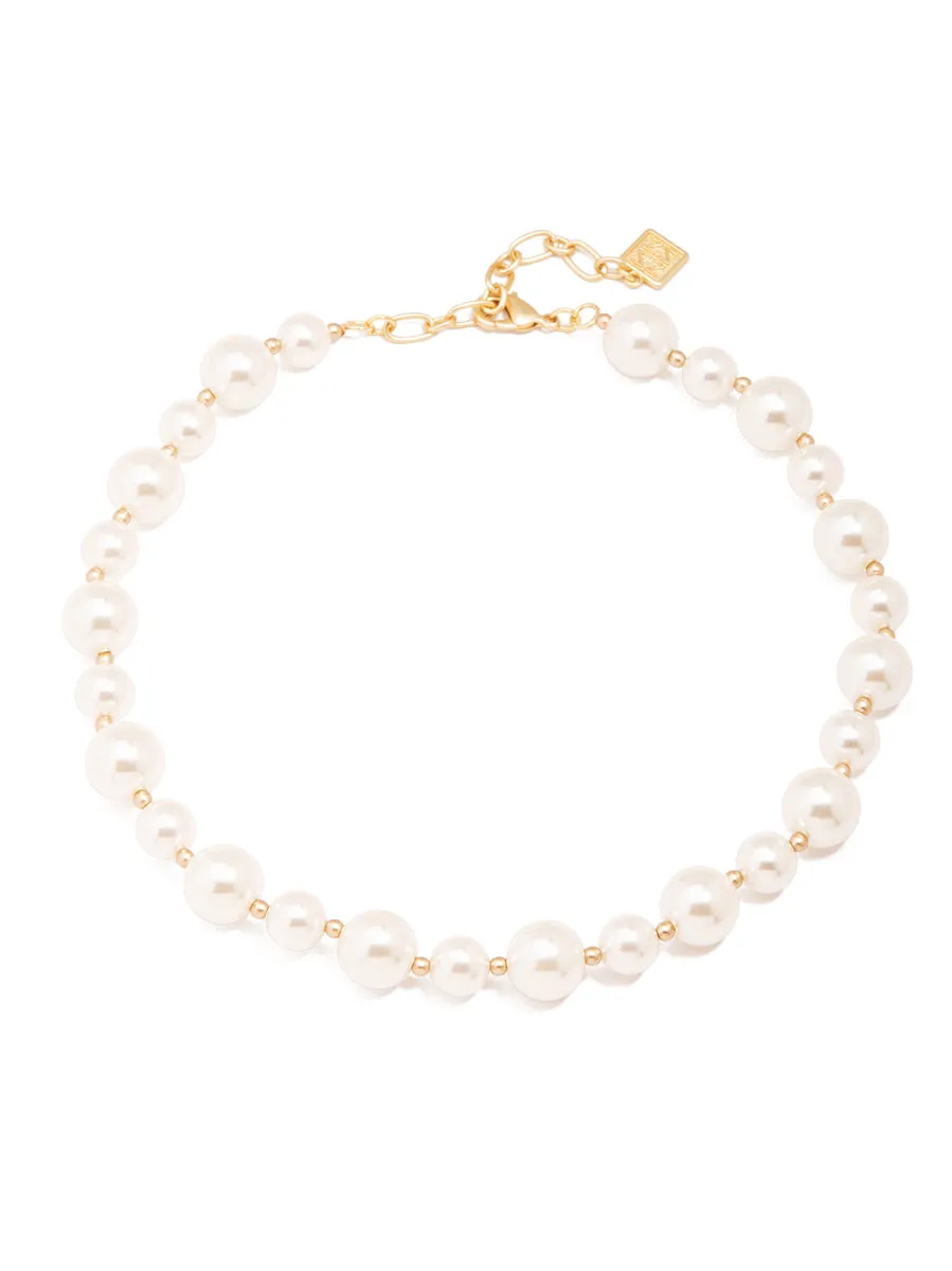 Zenzii Mixed Pearl Collar Necklace