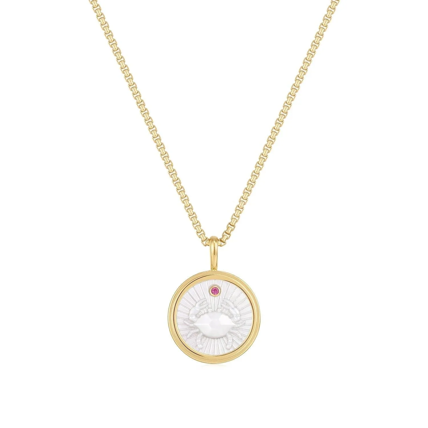 ZODIAC CANCER MOTHER OF PEARL NECKLACE