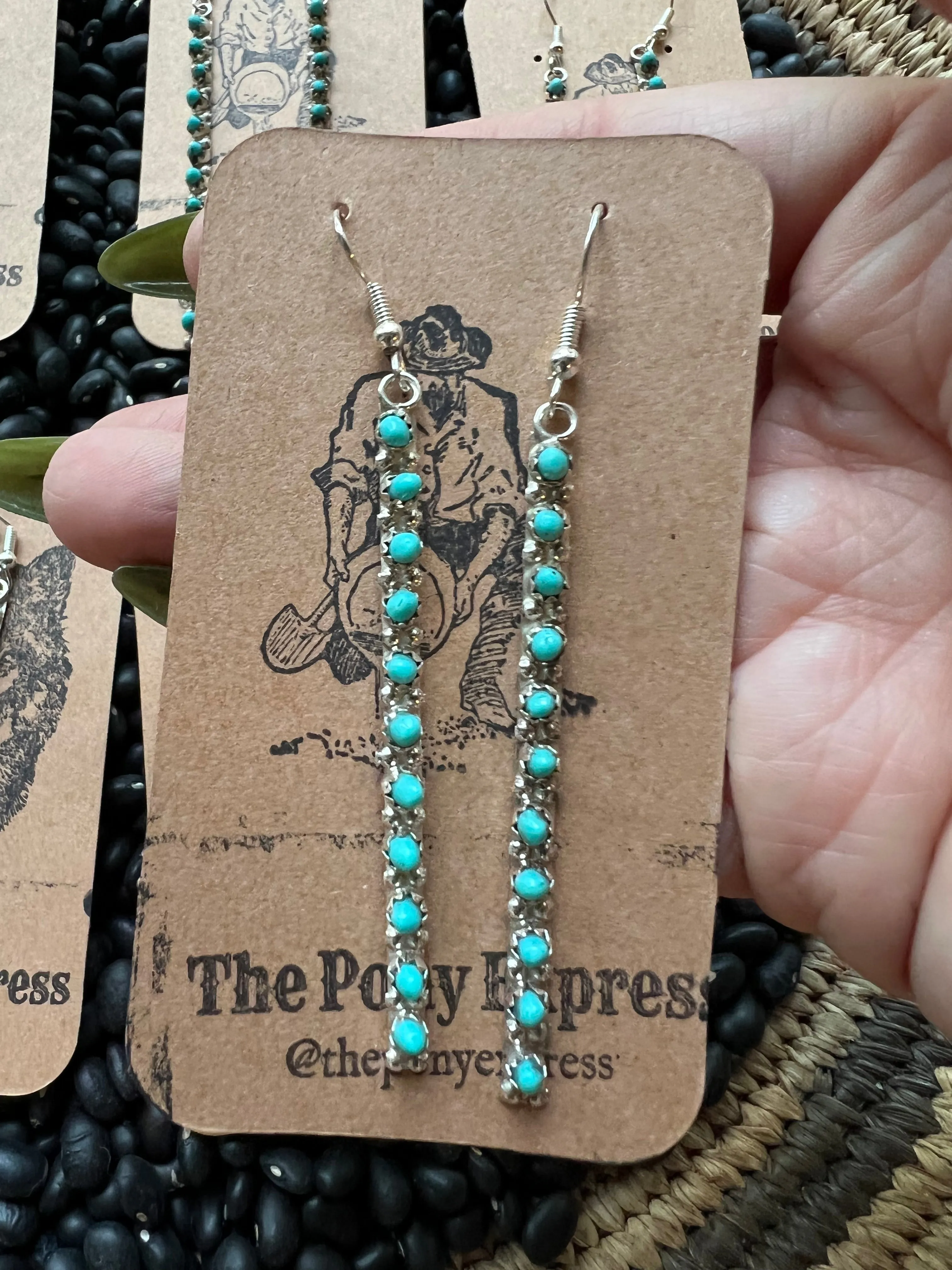 Zuni Turquoise stick Earrings